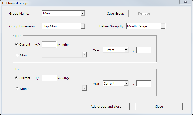 Edit Named Group dialog box.